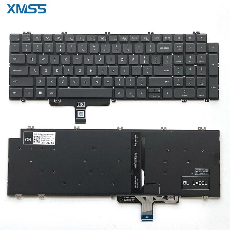 New for Dell Latitude 5520 5521 Precision 3560 3561 0N7N16 US Keyboard Backlit