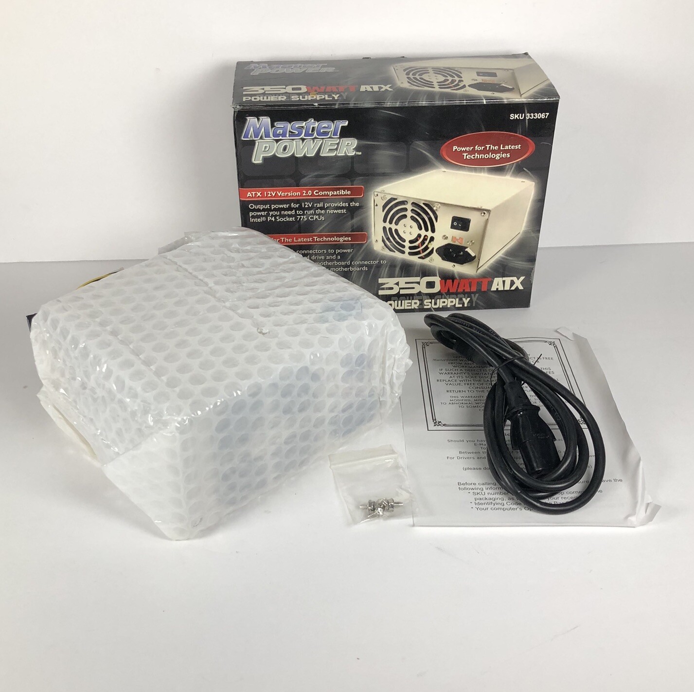 Master Power 350 Watt ATX Power Supply 333067 Open Box Power Supply Unit PSU