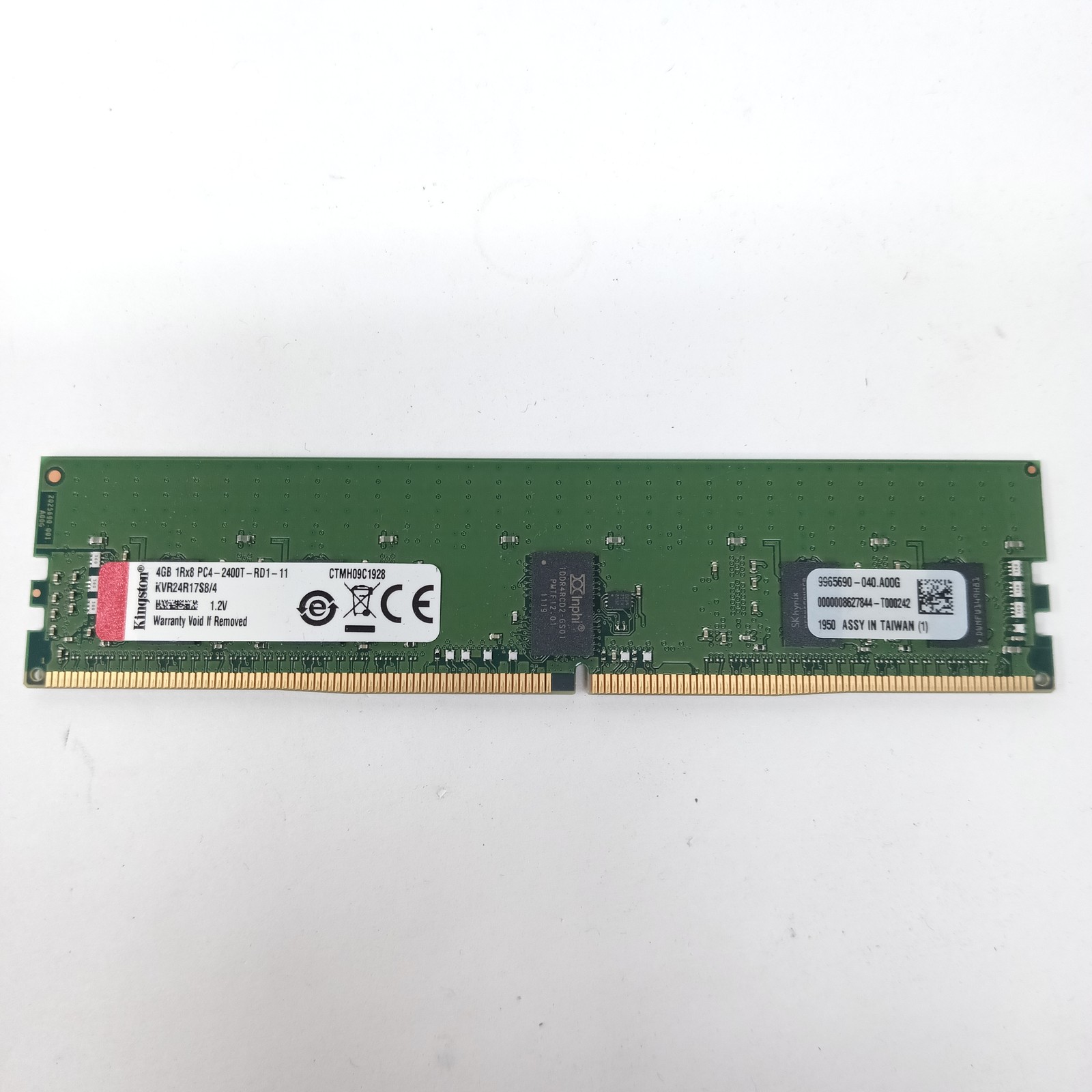 Kingston 4GB PC4-2400T DDR4 1Rx8 288-Pin Desktop RAM Memory Module
