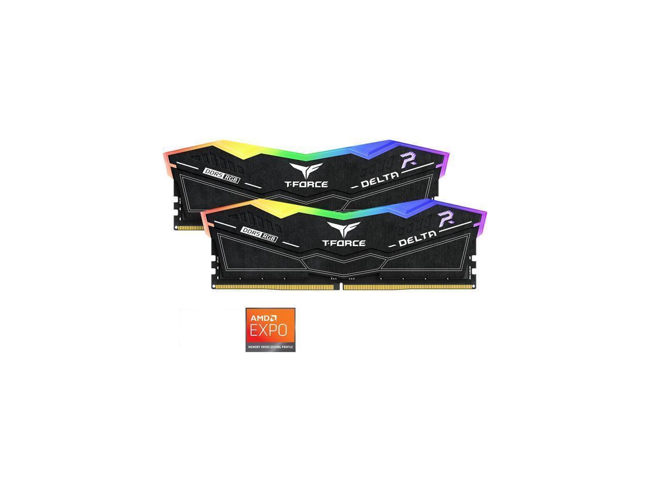 Team T-Force Delta RGB 32GB (2 x 16GB) 288-Pin PC RAM DDR5 6000 (PC5 48000)