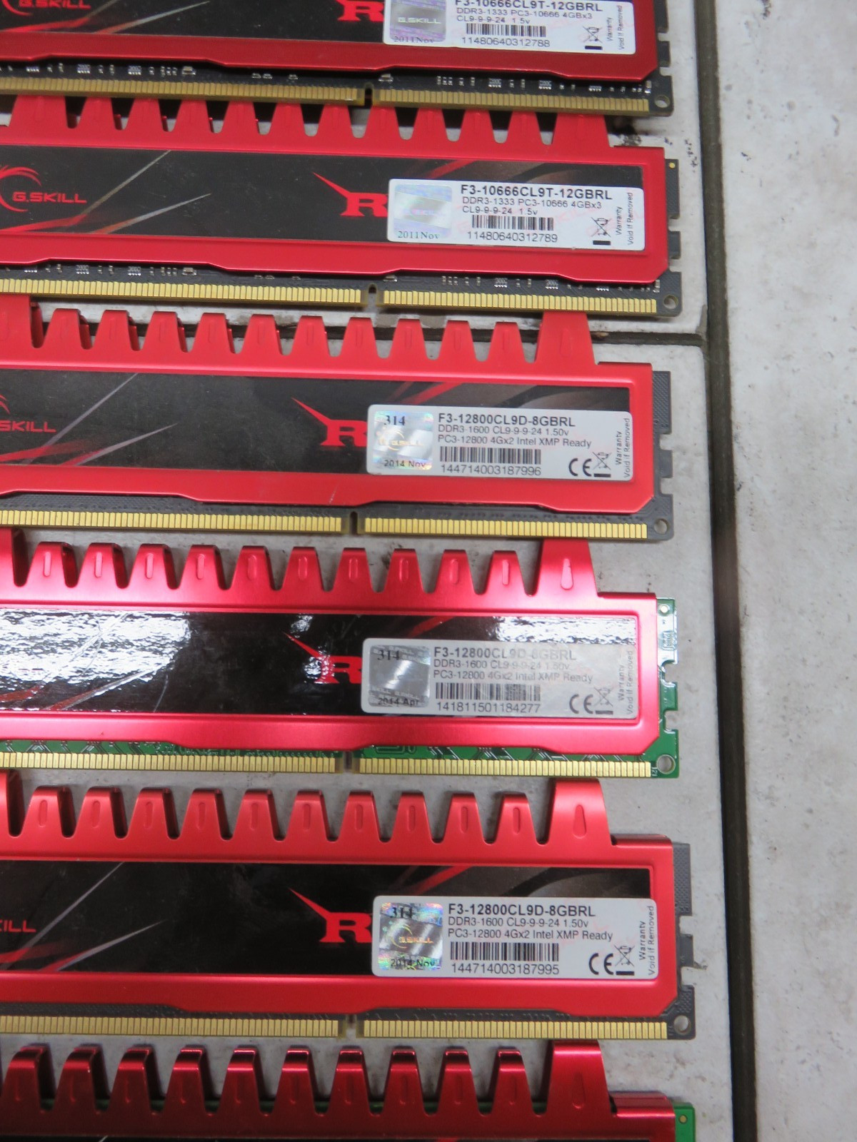 Lot of 37 DDR3 4GB Shield Gaming PC Desktop Memory G.Skill Kingston HyperX