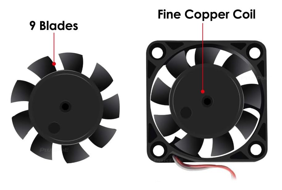 2-Pack PLUSPOE 5V USB Brushless Cooling Fan (40mm x 10mm, 4200 RPM, 4010 Mini)