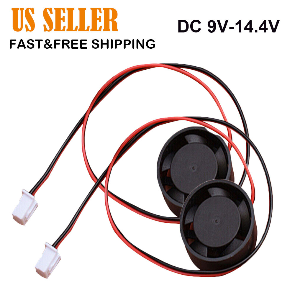 2pcs DC 12V Mini 2510 Brushless Cooling Fan 800RPM Quiet Large Air Volume Fan