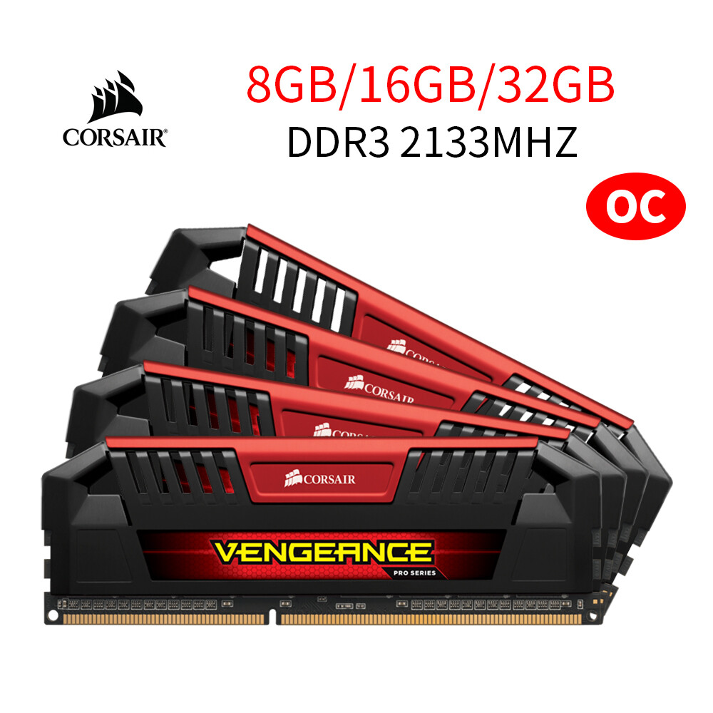 Corsair VENGEANCE Pro 32GB 16GB 8GB 4G DDR3 OC 2133MHz PC3-17000U Memory LOT Red
