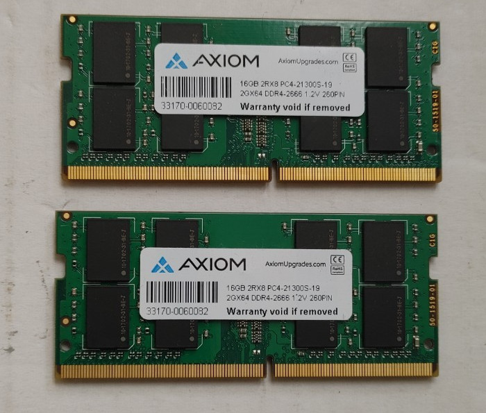 Tested Laptop 32GB (2x16GB) 2Rx8 PC4-21300S DDR4-2666 Memory RAM Axiom Samsung