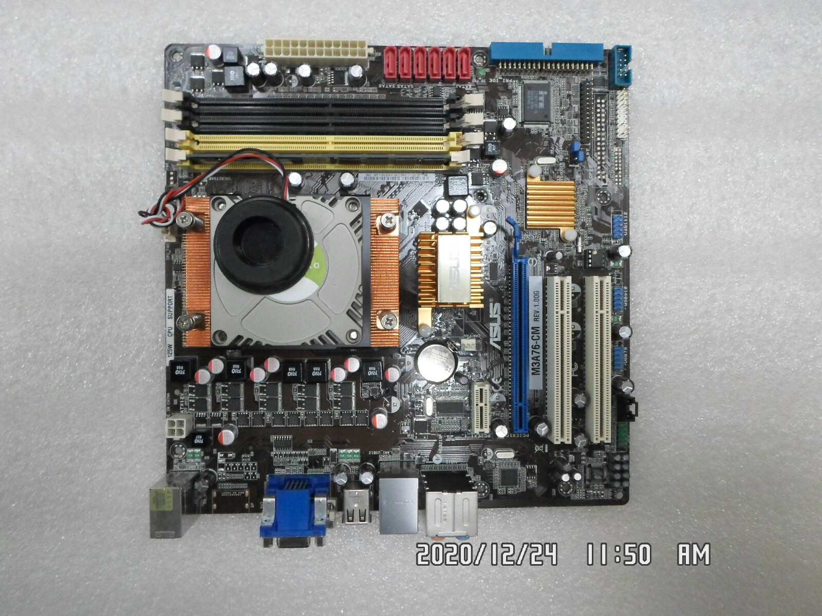 ASUS M3A76-CM MB W/ AMD ATHLON II X2 240 2.8 CPU & 1GB MEM TESTED