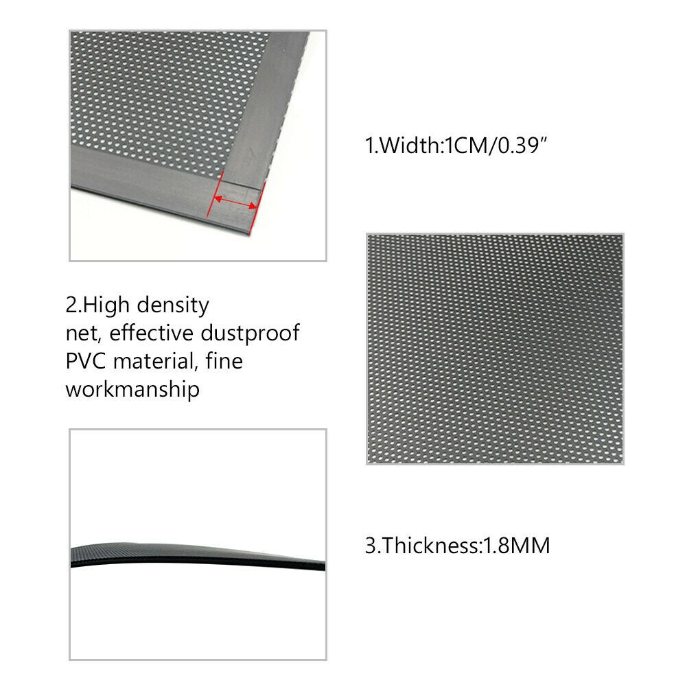 1Pc 12*24cm Computer PC Cooling Fan PVC+Magnet Dust Filter Case Mesh Net Cover;