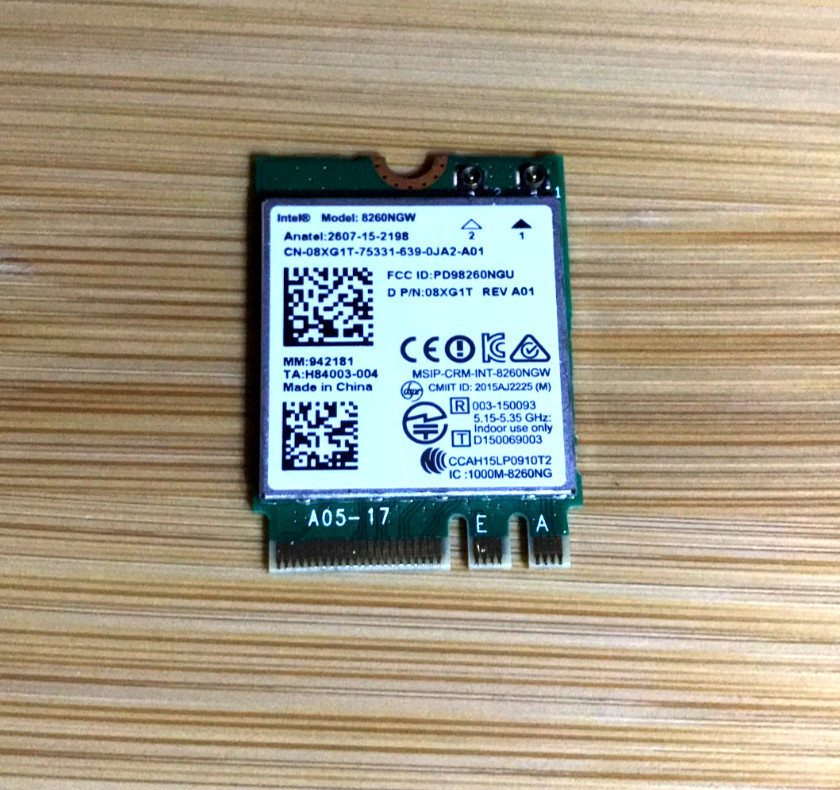 Intel 8260NGW Wireless AC+BT4.2 Wi-Fi Card