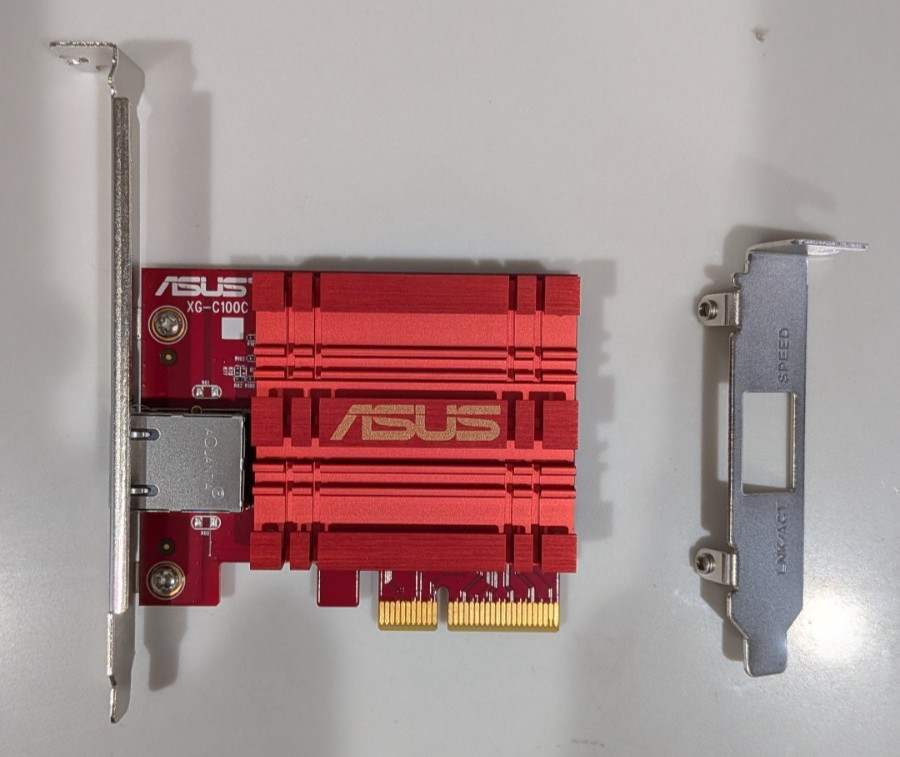 ASUS XG-C100C 10 Gigabit PCI-E Ethernet RJ-45 Adapter, 5 speeds, New, Open box
