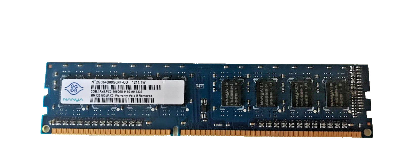 Nanya 2GB PC3-10600U DDR3 Desktop Memory RAM NT2GC64B88G0NF-CG