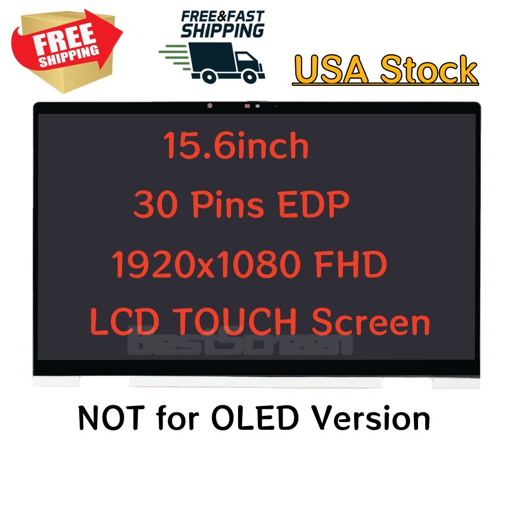 N49274-001 LCD Touchscreen Display Assembly for HP Envy x 360 2-in-1 15-fe0053dx