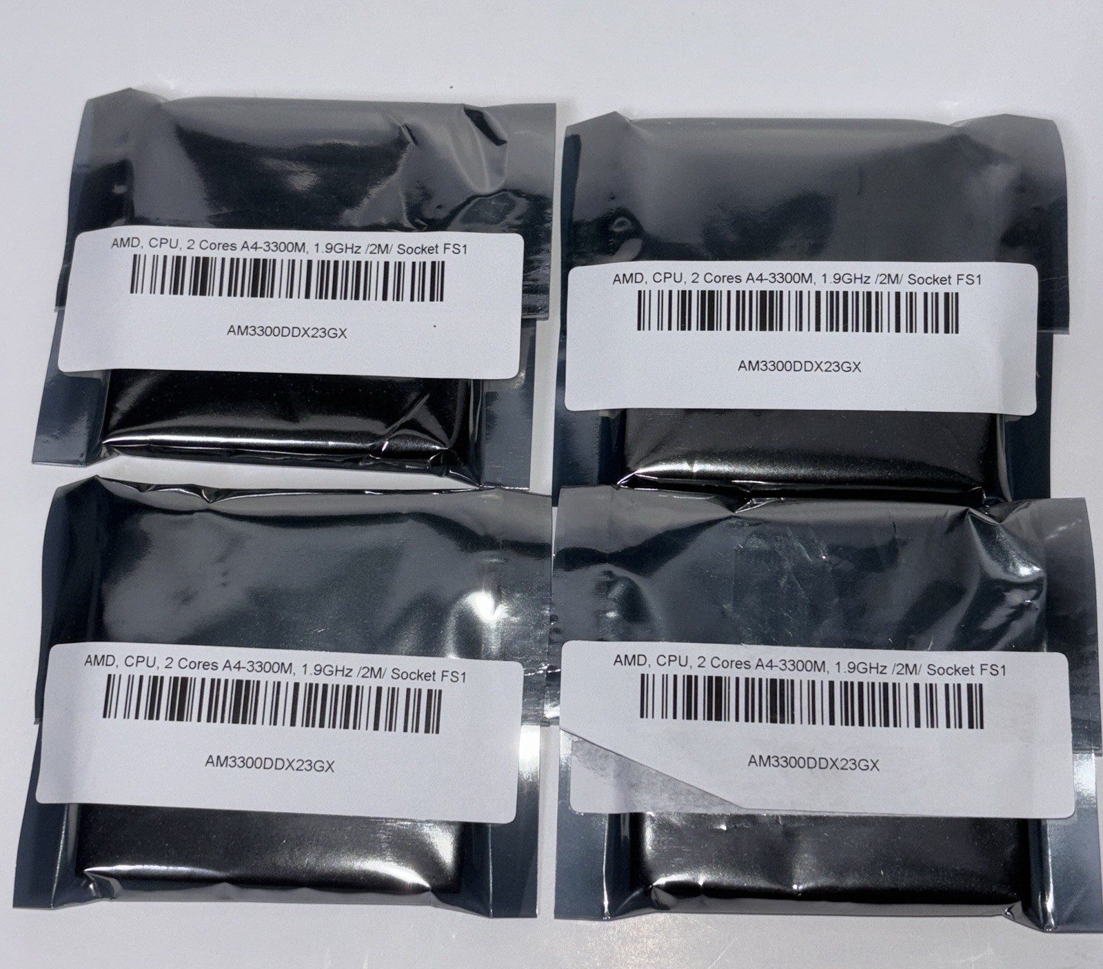AMD A4-3300M 1.9GHz CPU AM3300DDX23GX Lot Of 4