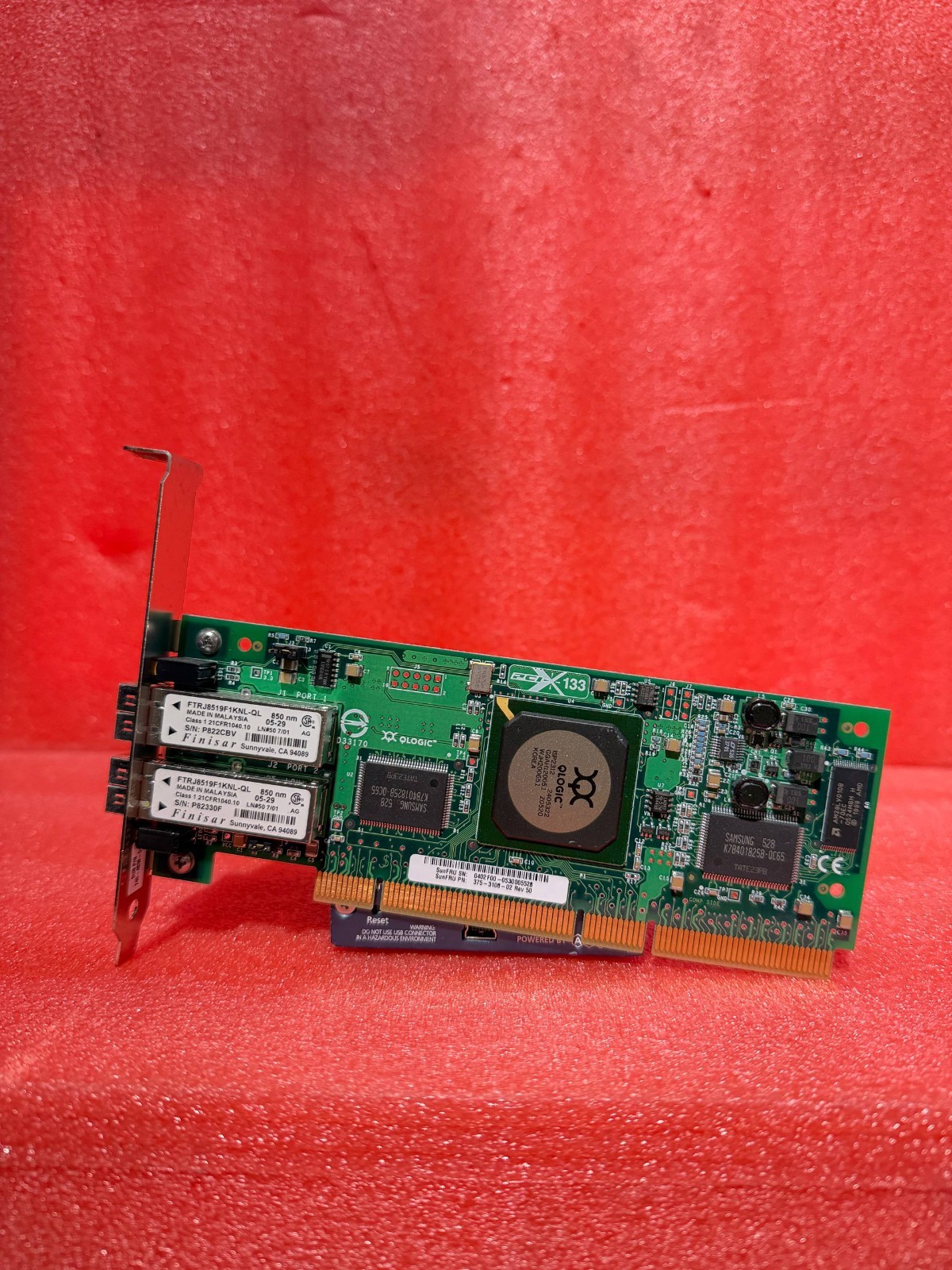 Sun Microsystems 2GB PCI-X Dual FC Host Network Adapter Card 375-3363