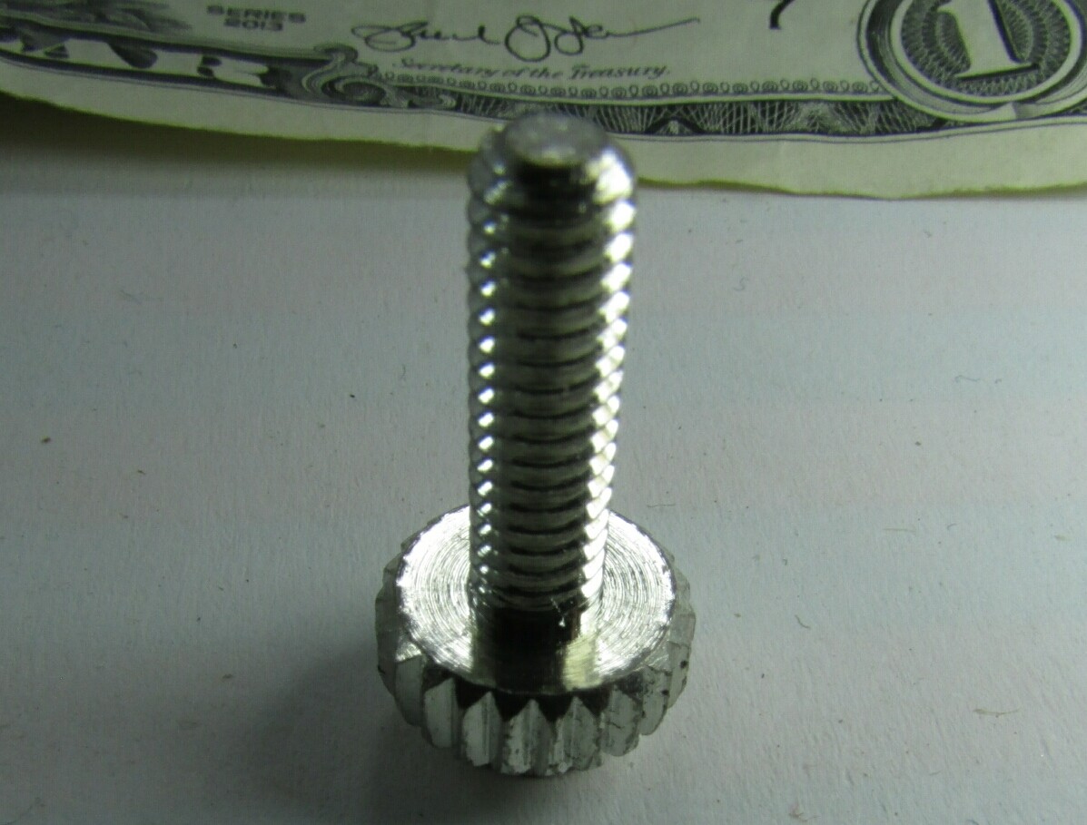 Lot 25 Fancy Nickel Plated Solid Brass Computer Case Thumb Screws, 8-32 x 9/16″