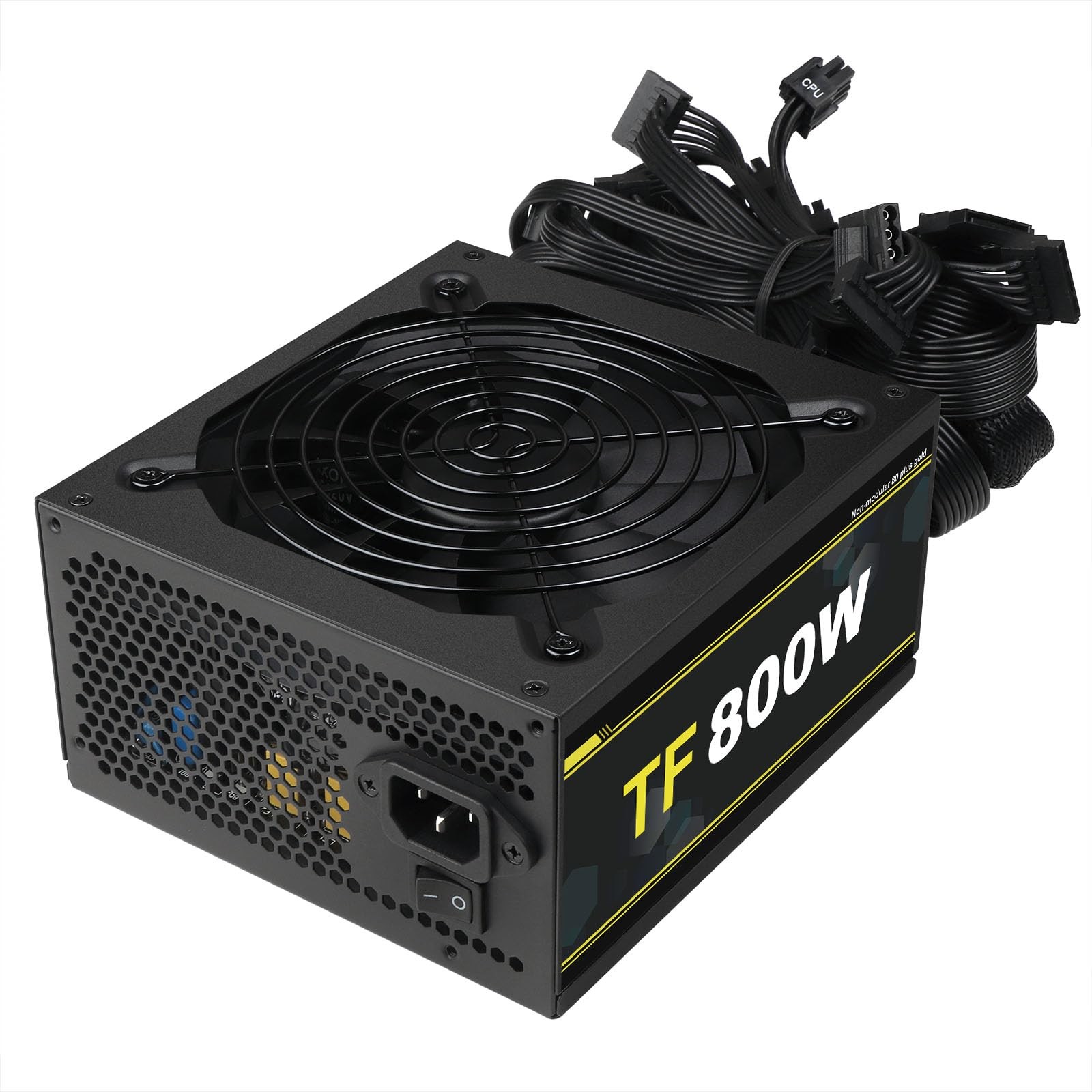 800W Power Supply 80 Plus Gold Active PFC Full Voltage 100-240V Gaming PSU