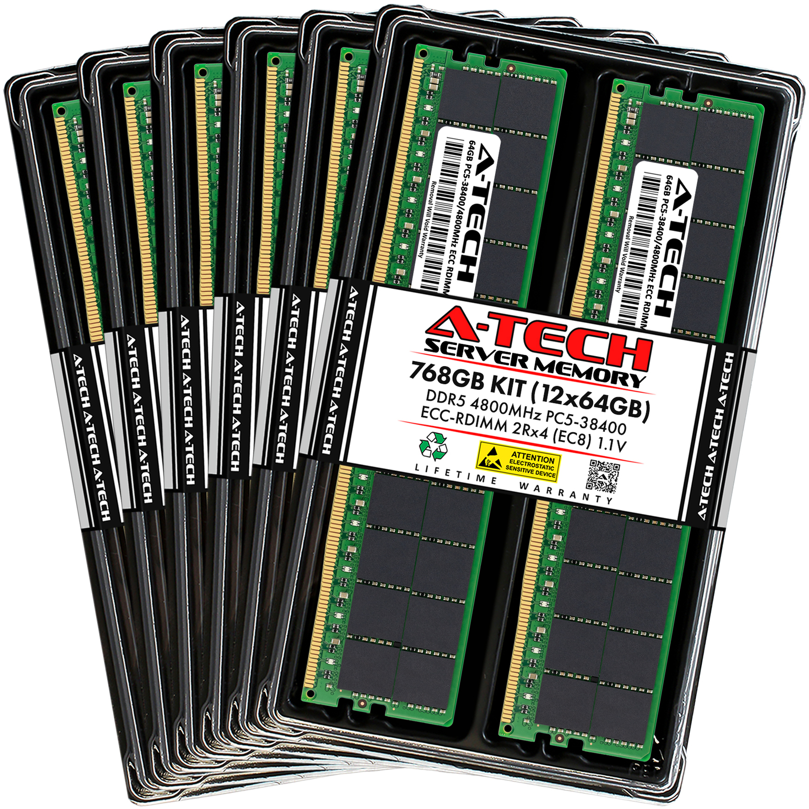 768GB 12x64GB PC5-4800 EC8 RDIMM Lenovo ThinkSystem SR630 V3 SR635 V3 Memory RAM
