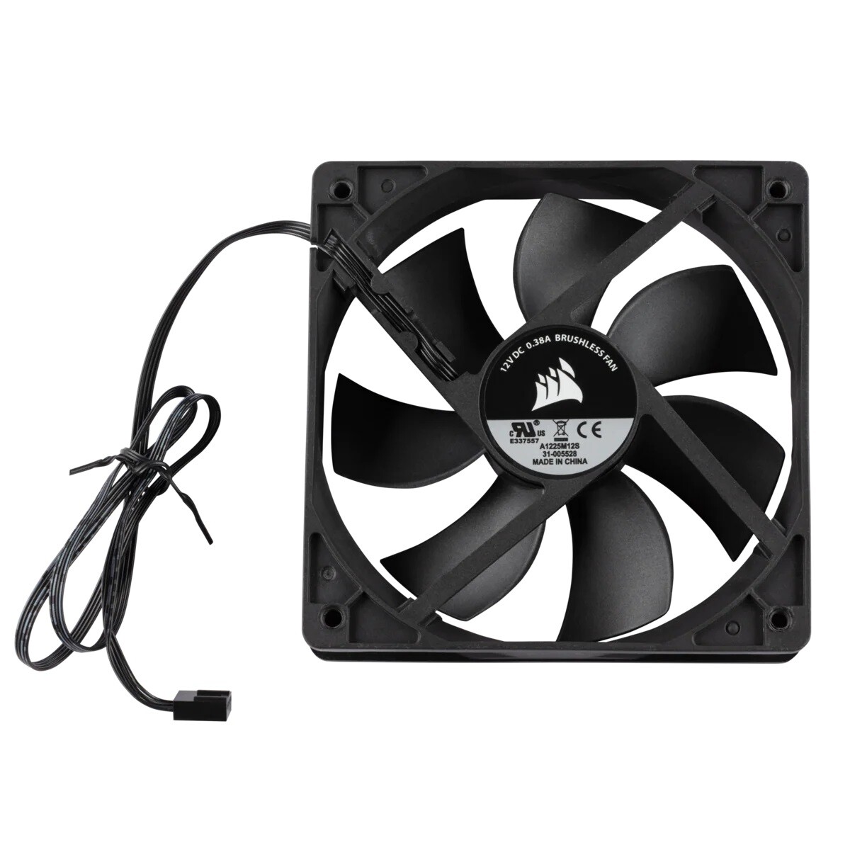 New Genuine Corsair Carbide 275Q PWM Black Fan 120mm 1300 RPM 7-Blade 3-Pin
