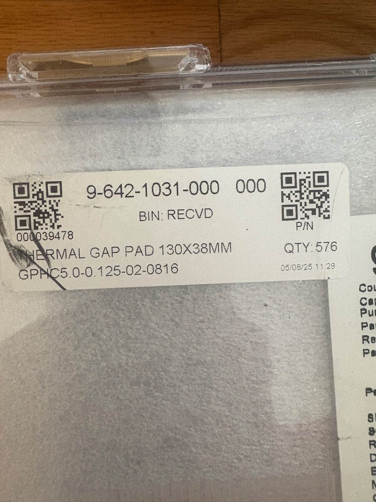 Thermal Gap Pads 130x38mm.