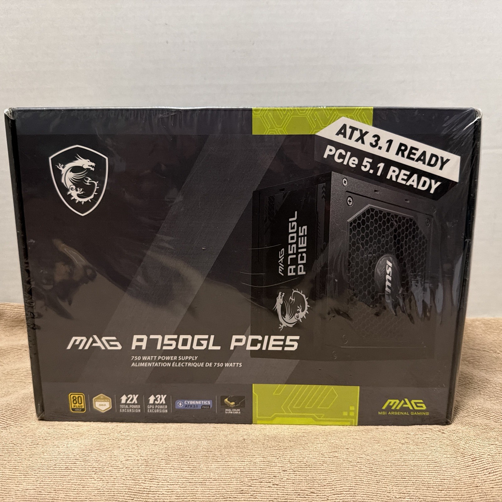 MSI – MAG A750GL PCIE 5 750W ATX 3.1 Full Modular 80+ Gold Gaming Power Supply