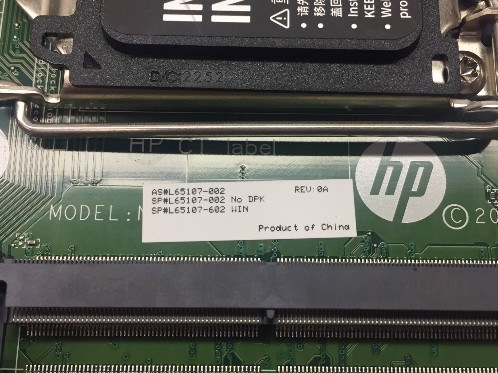 HP Envy 32-a1000 32-a1055 All-in-One Computer Motherboard Intel H470 L65107-002