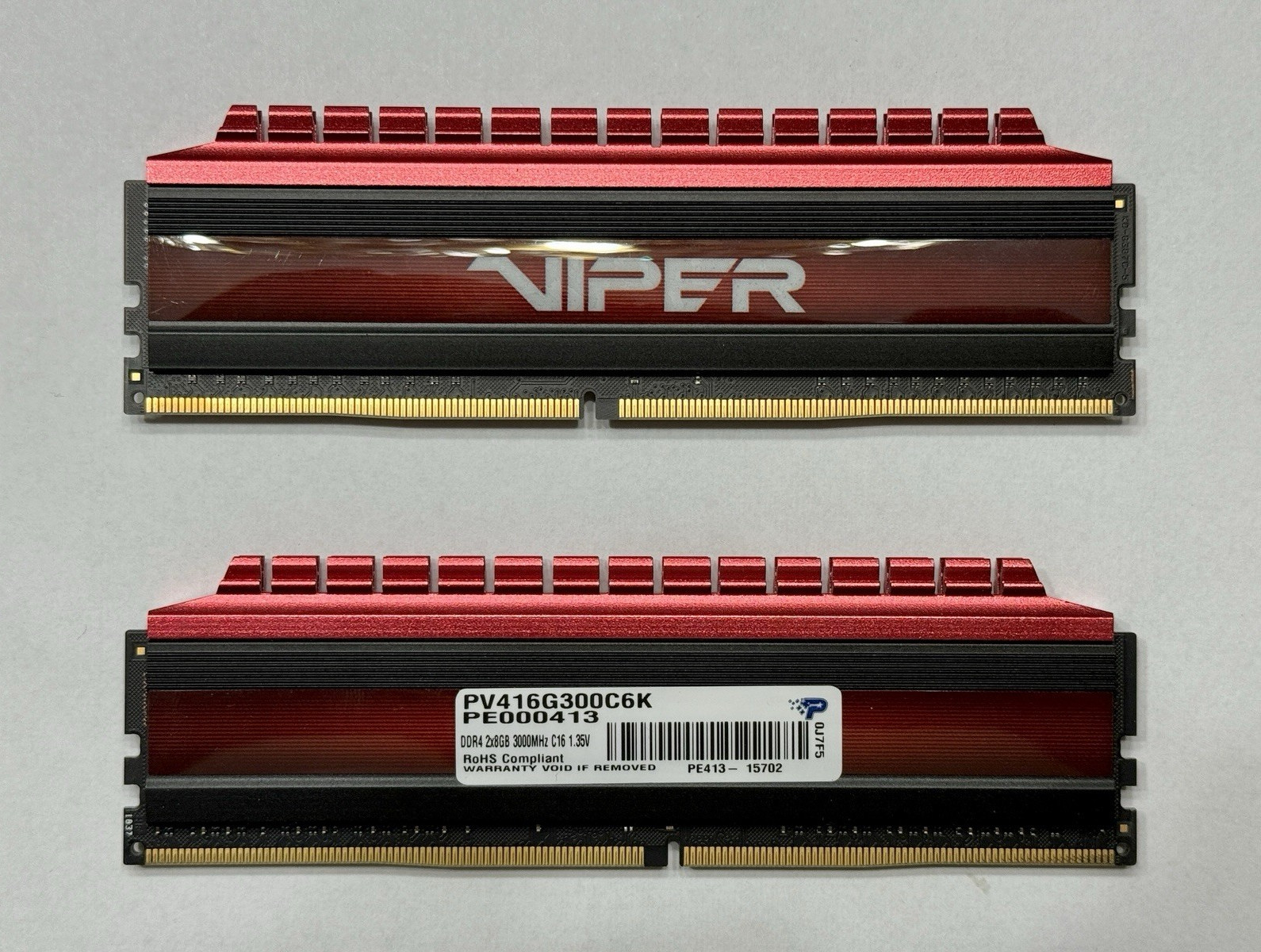 Patriot Viper 16GB (2x8GB) DDR4-3000 PC4-24000 288-Pin DIMM RAM