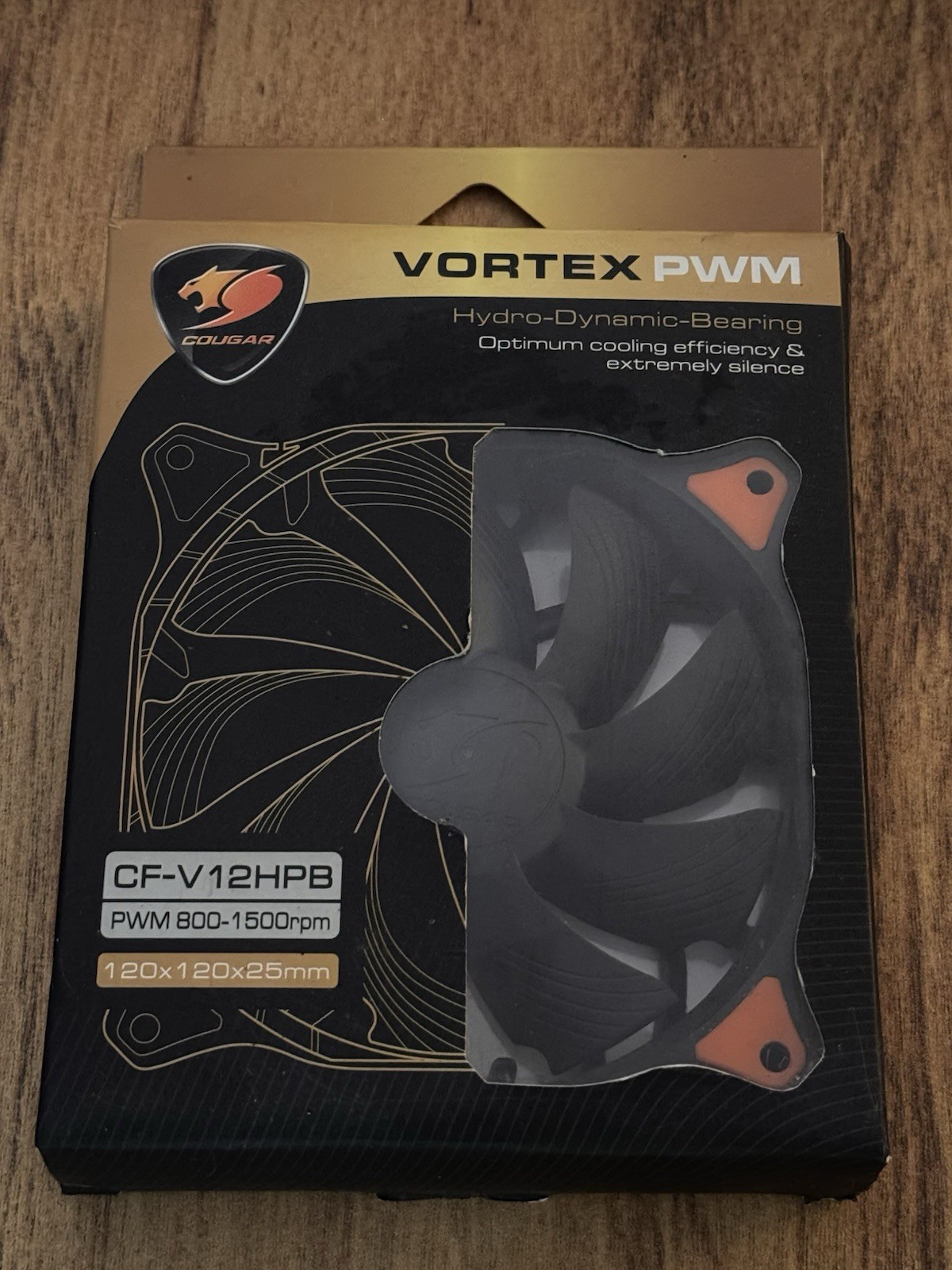 NEW Cougar Vortex PWM Cooling Fan 120MM Hydro-Dynamic-Bearing CF-V 12HP – (B1)