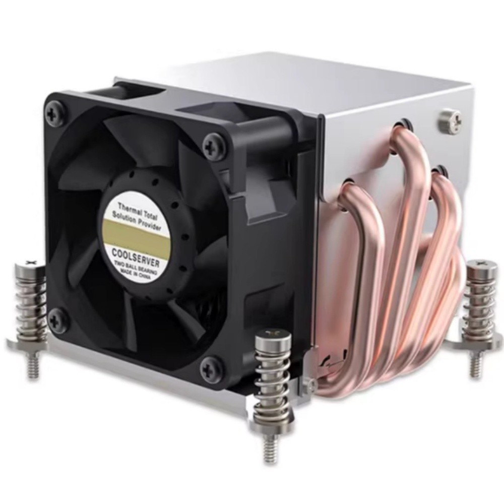 Genuine 2U Server 4 Heat Pipes CPU Cooling Fan 140W For Intel LGA 1151/1150/115X