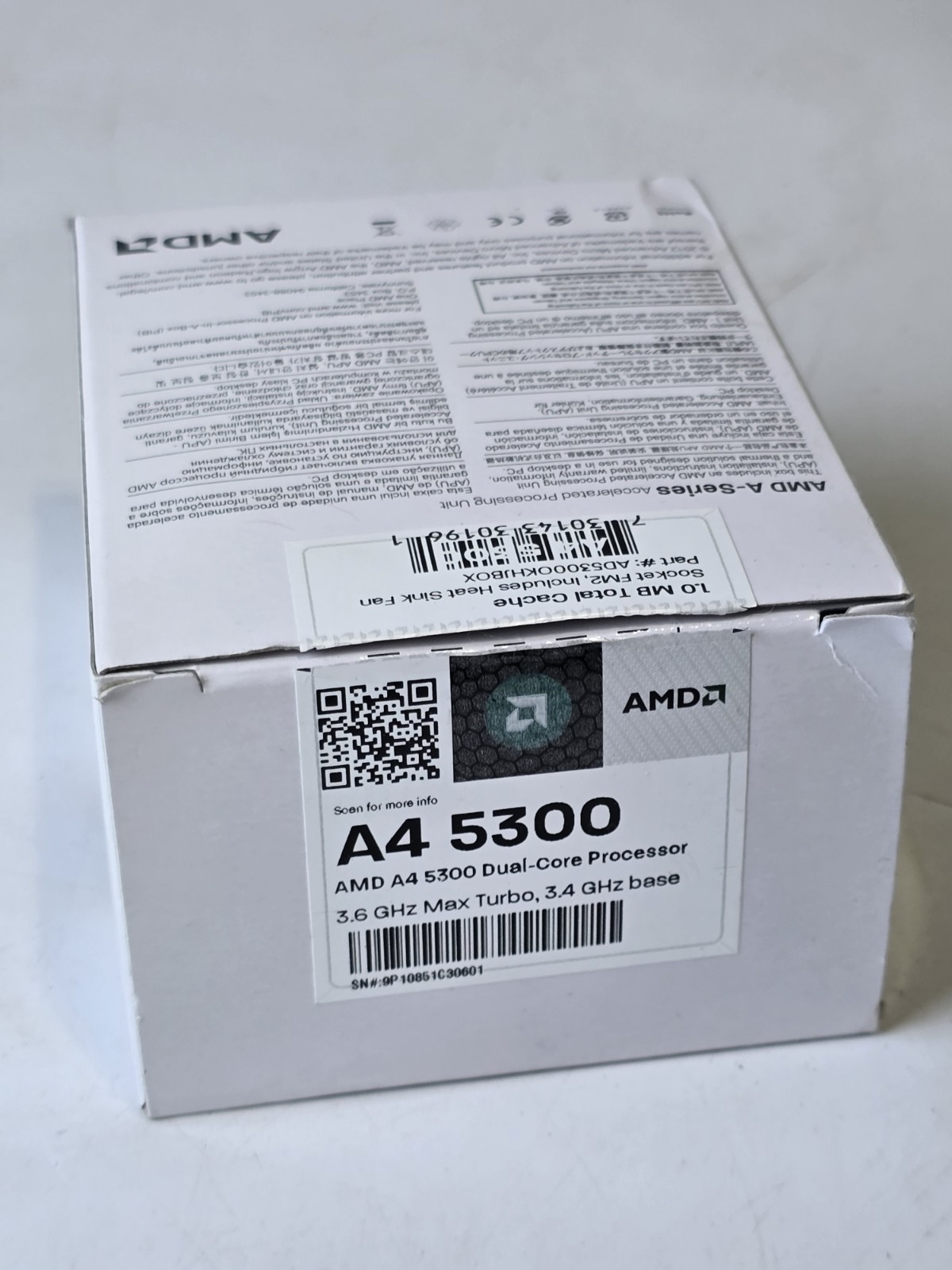AMD A4 5300 Dual Core Processor 3.6 GHz max turbo 3.4 GHz