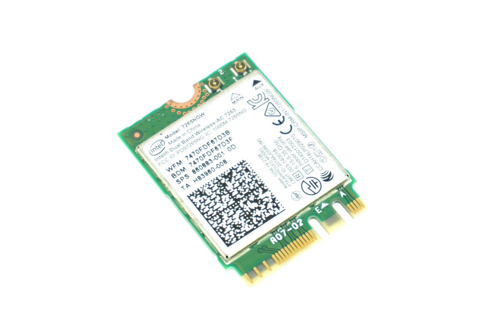 860883-001 7265NGW GENUINE HP WIRELESS BLUETOOTH CARD 15M-CN 15M-CN0012DX (CA77)