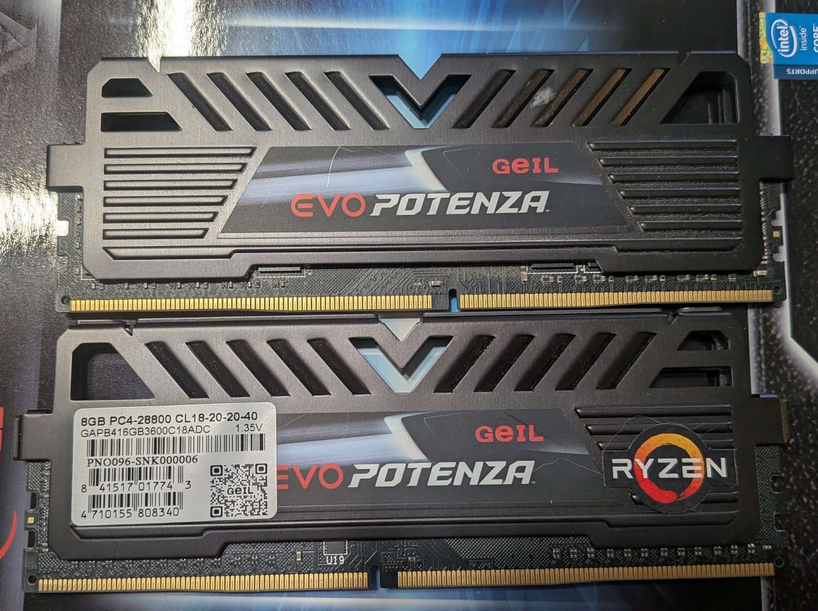 GeIL EVO POTENZA 16GB (2x8GB) DDR4-3600 PC4-28800 CL18-20-20-40 DIMM XMP
