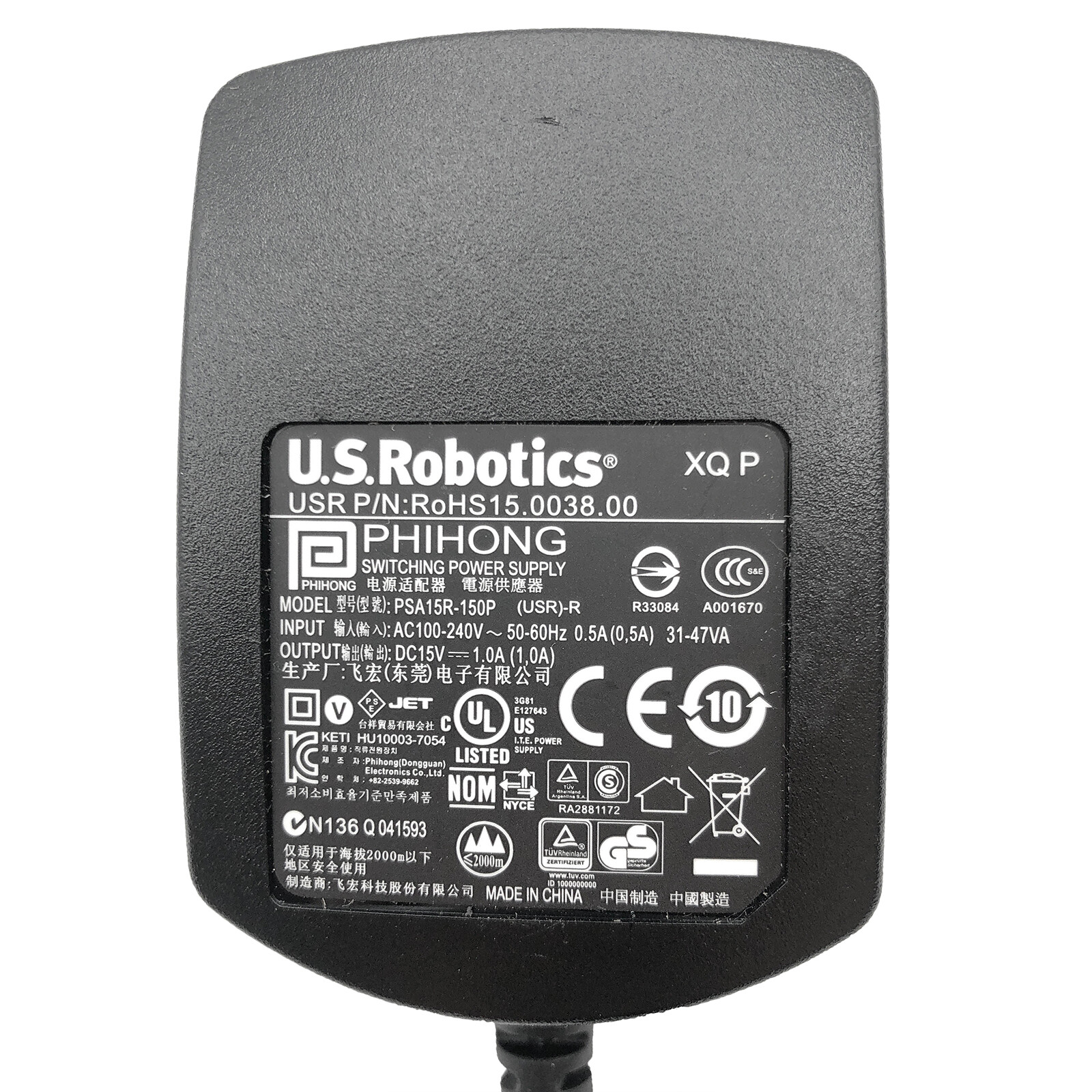 Genuine Power Adapter for US Robotics Courier 56K Business Modem 3453C V.92 OEM