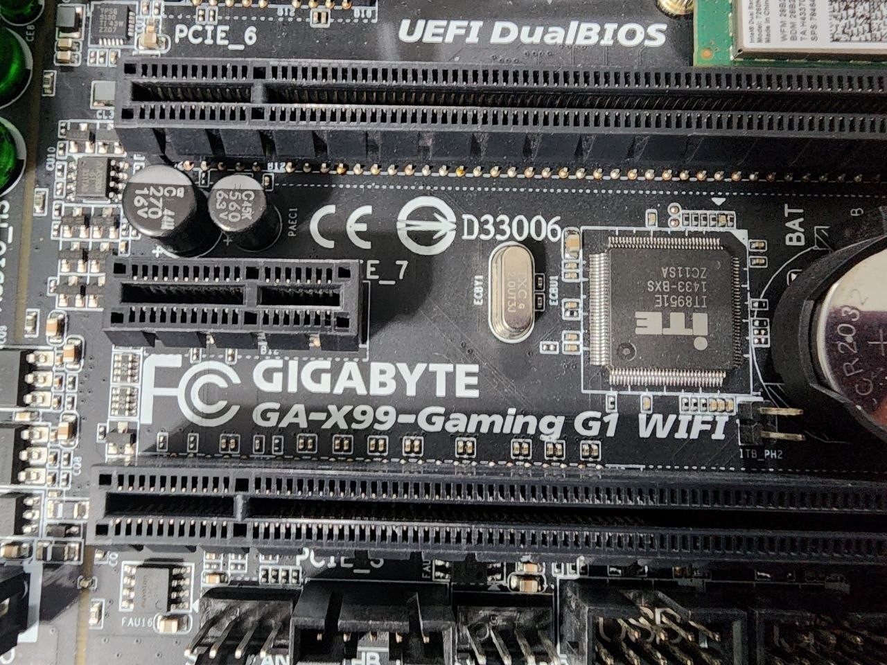 GIGABYTE X99 Gaming G1 WIFI Motherboard + 16GB DDR4 I7 5930K LPV026