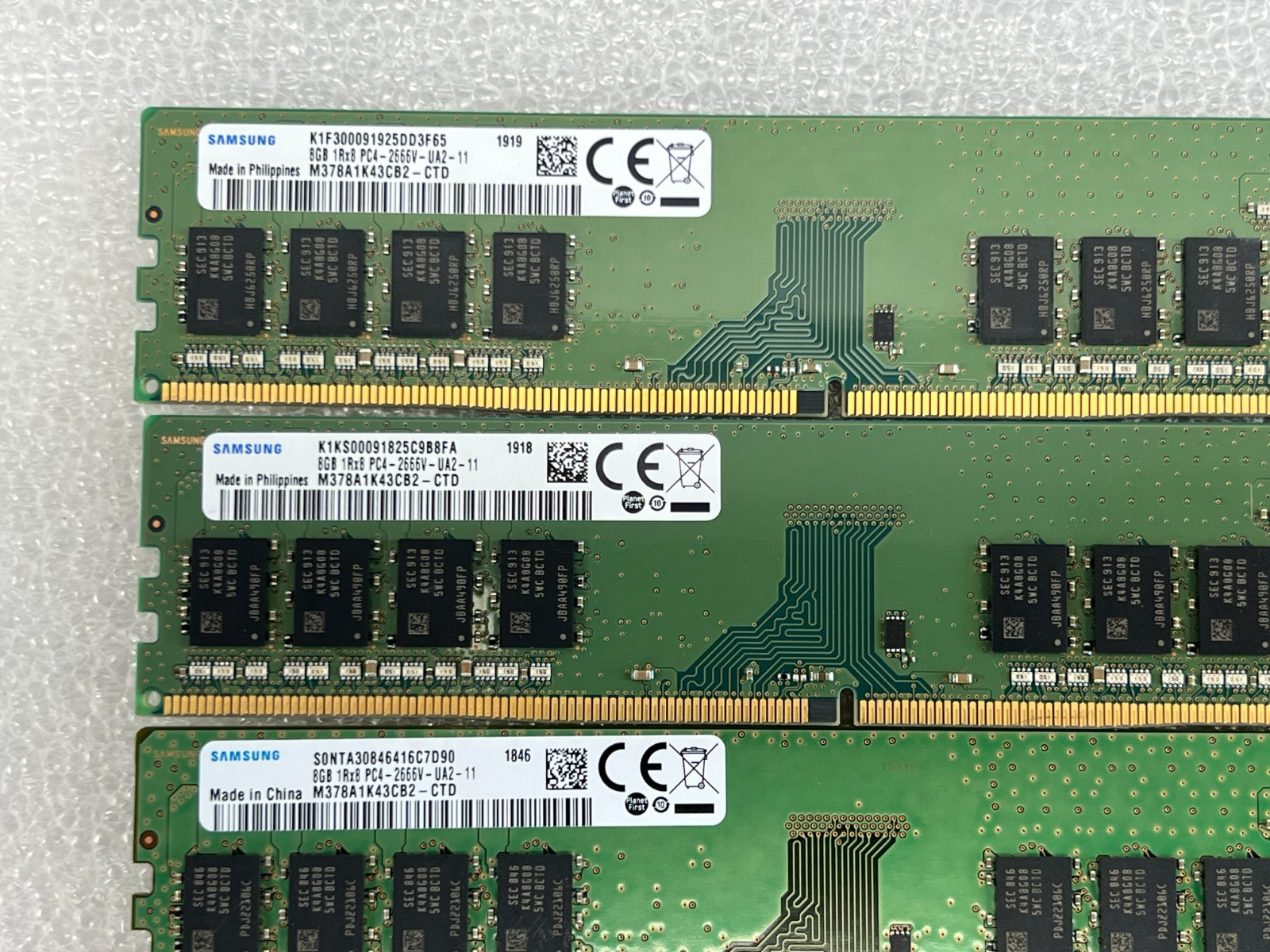 LOT 9X Samsung 8GB (72GB) 2666MHz 288-pin UDIMM DDR4 Desktop Memory Ram TESTED