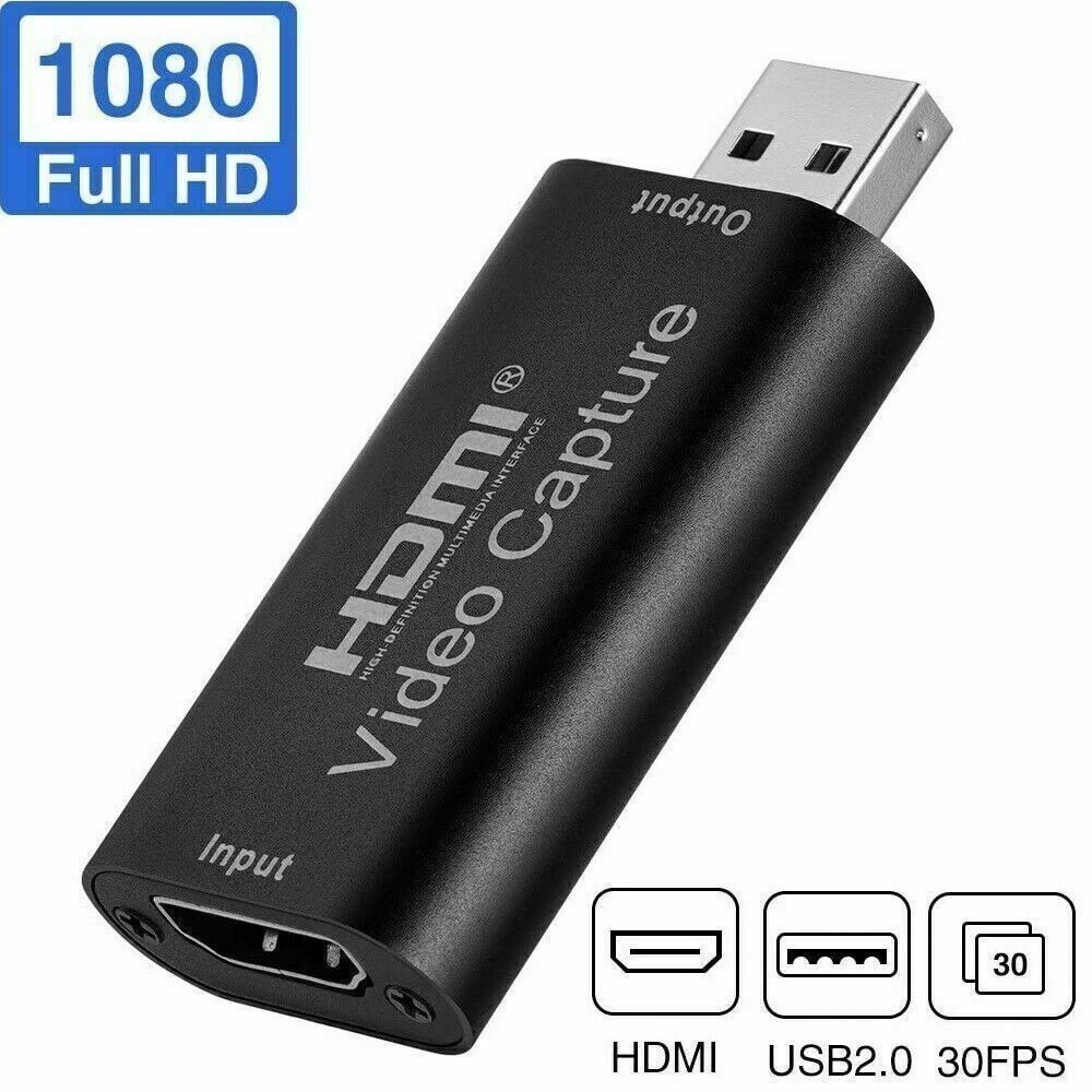 Video Capture Card HDMI To USB HD 1080P Recorder For Game/Live Streaming Tiktok