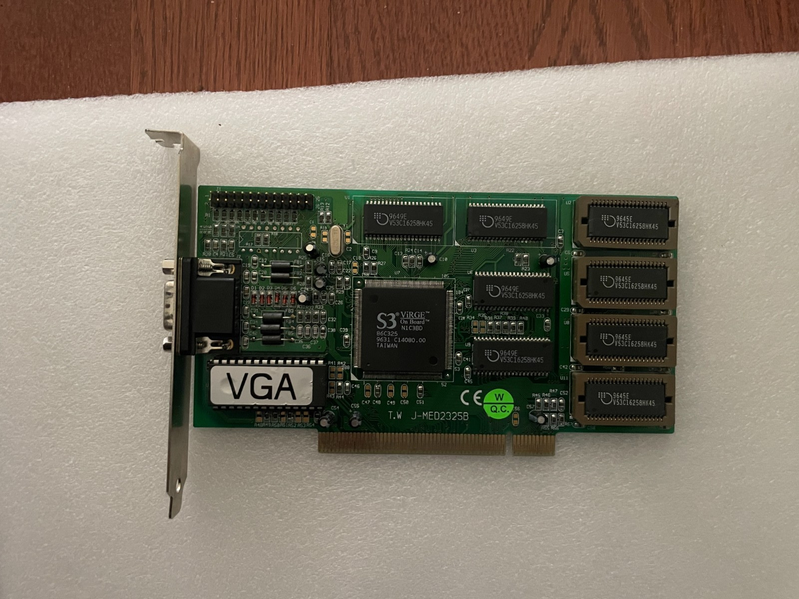 Vintage S3 Virge N1C3BD 2 MB VGA Card – PCI Slot, J-MED2325B