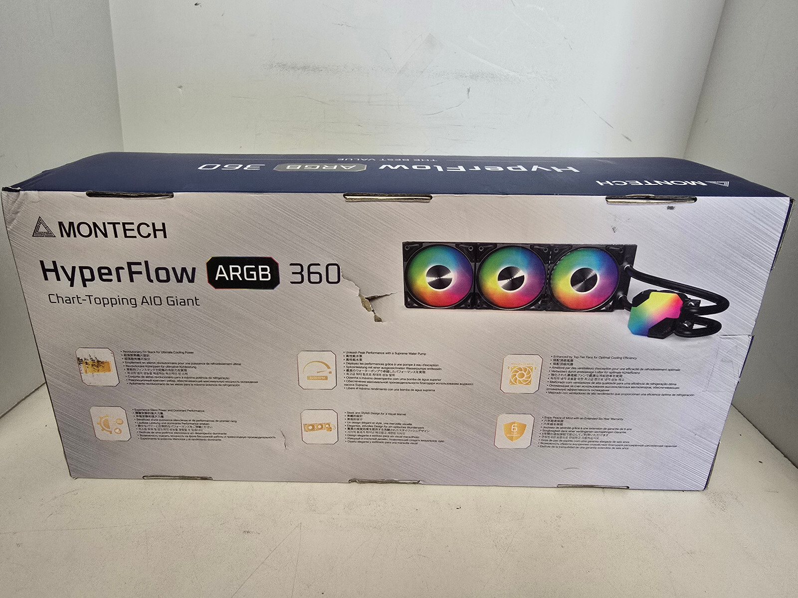 Montech Hyperflow Argb 360 AIO Cooler for Intel & Amd (Black)