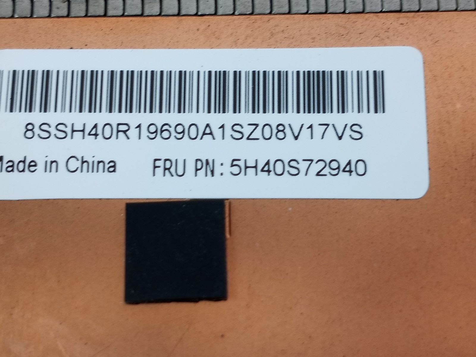 Lenovo 5H40S72940 ThinkPad E15 Gen 2 Copper 5-Pin BGA 1449 Laptop CPU Fan with