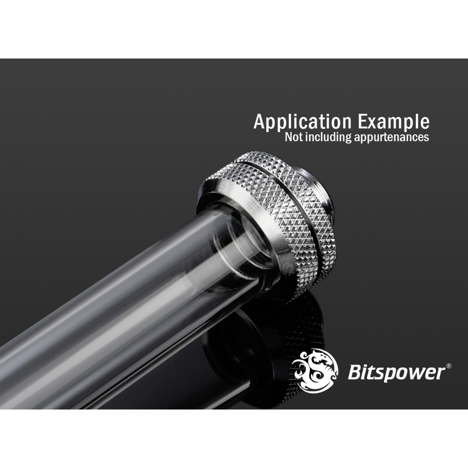 Bitspower None Chamfer PETG Link Tube 16/12mm, 50cm – Transparent