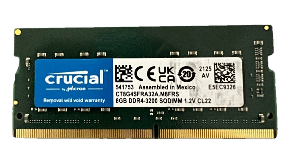 CRUCIAL 8GB DDR4 – 3200 MHz SODIMM **FREE SHIPPING**