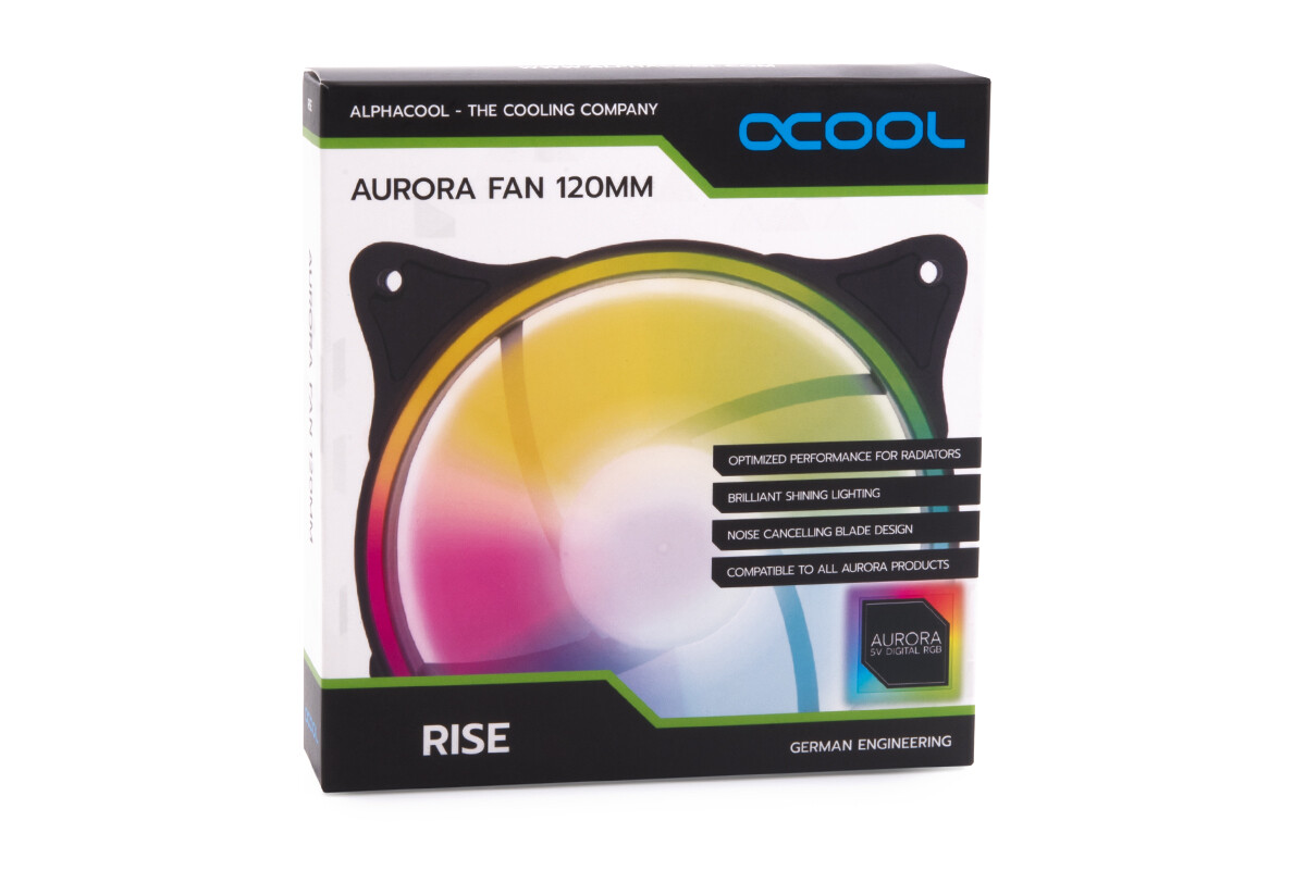 Alphacool Rise Aurora 120 mm Lüfter (120x120x25mm)