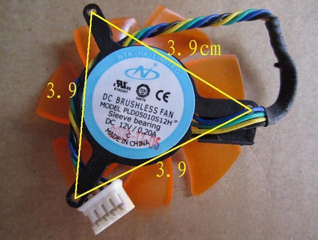 Power Logic PLD05010S12H DC12V 0.20A 50x50x10mm 50mm Graphics Card Cooling Fan