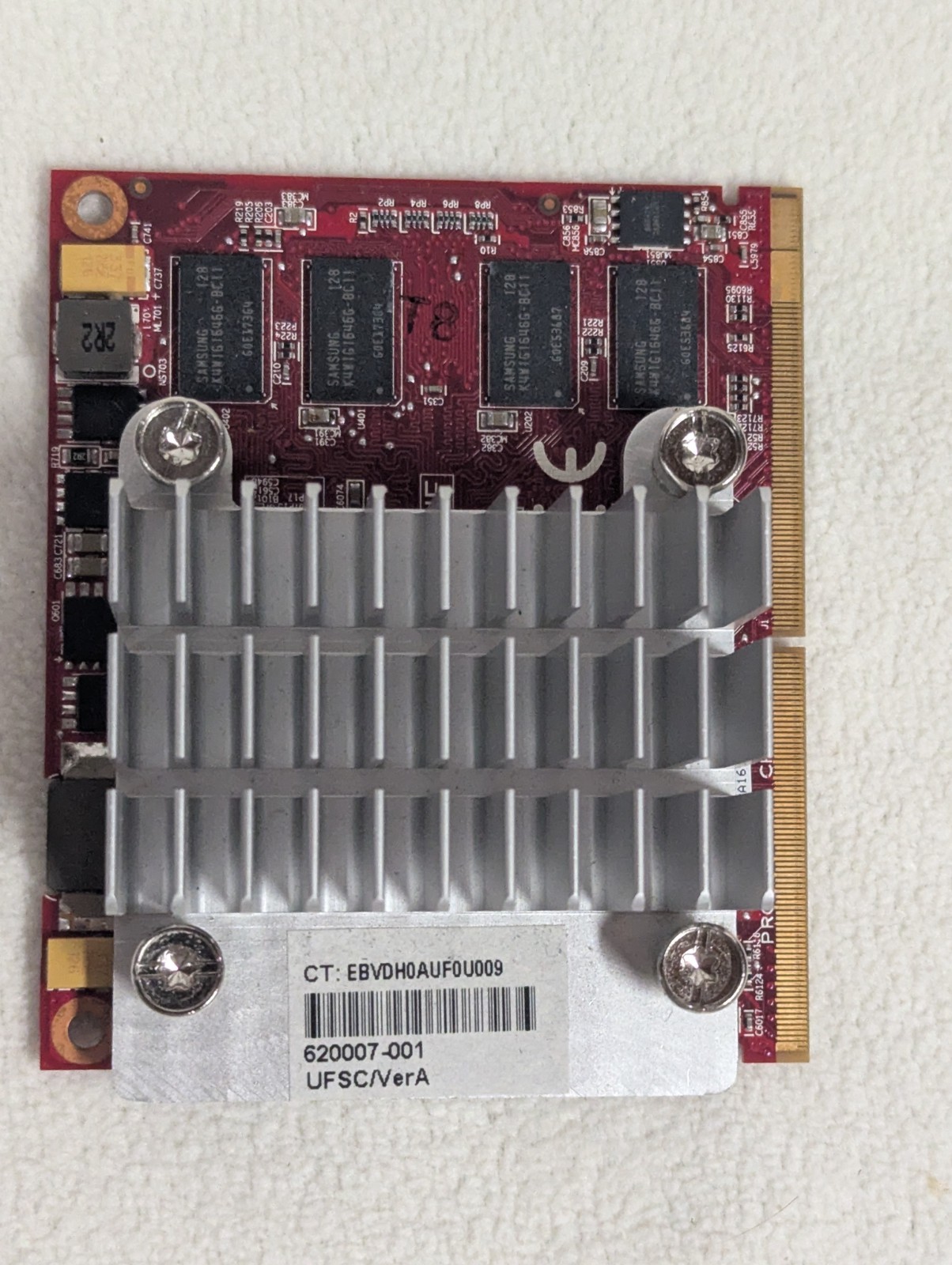 HP #608544-001 ATI Radeon HD 5450 MXM Graphics Card 512MB DDR3 V223 + Heat Sink