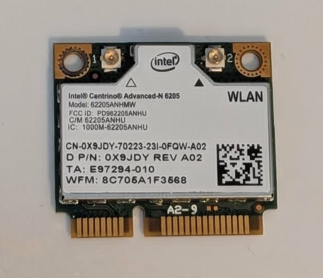 Intel N 6205 WiFi PCIe Half MiniCard