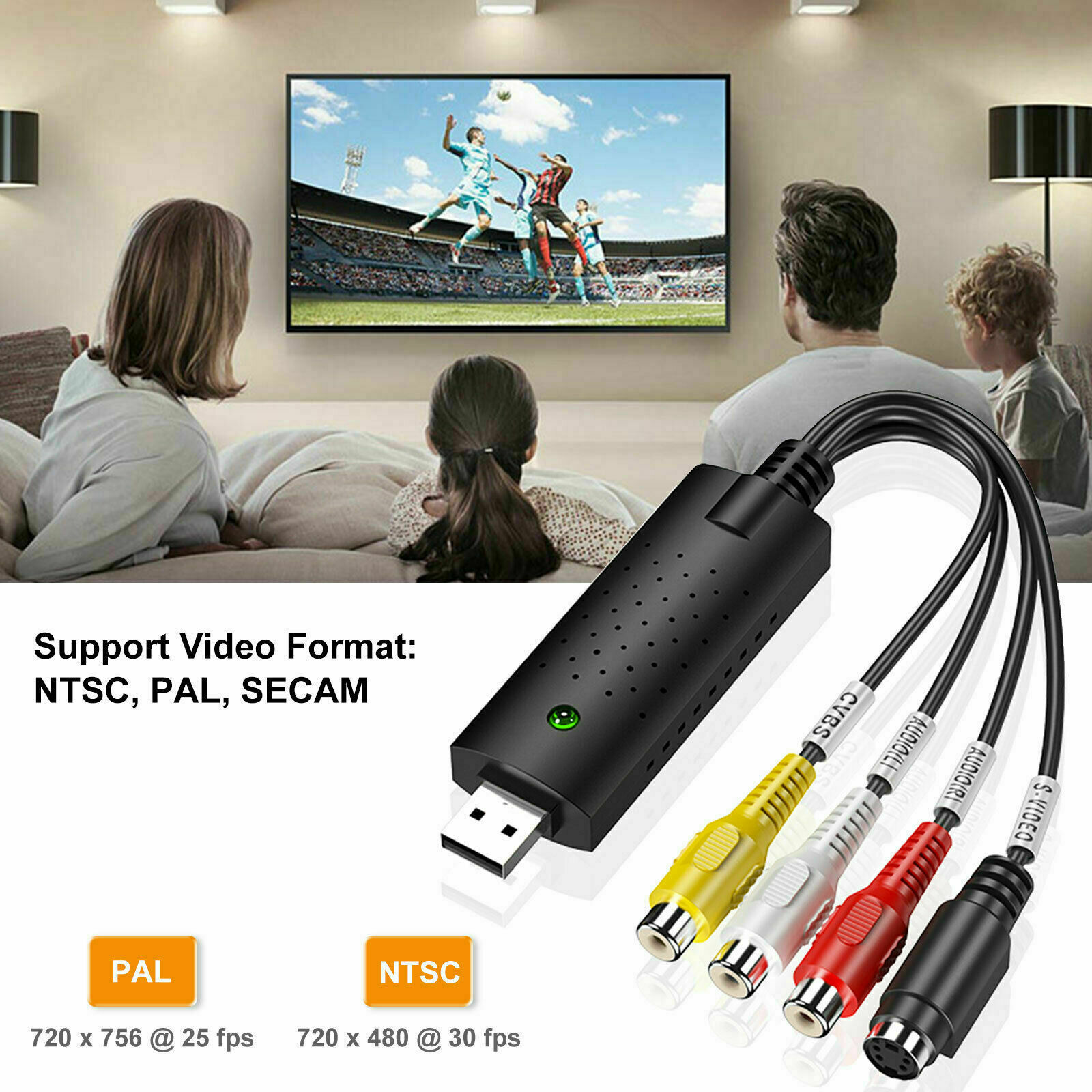 USB 2.0 Audio Video VHS to DVD VCR PC Converter Adapter Digital Capture Card Lot