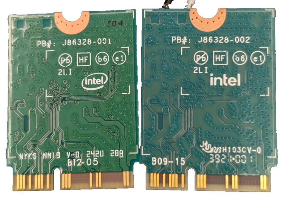 Intel AX201NGW Wi-Fi 6 AX201 M.2 2230 WLAN Bluetooth Cards Dell 0XVV0P Qty of 2
