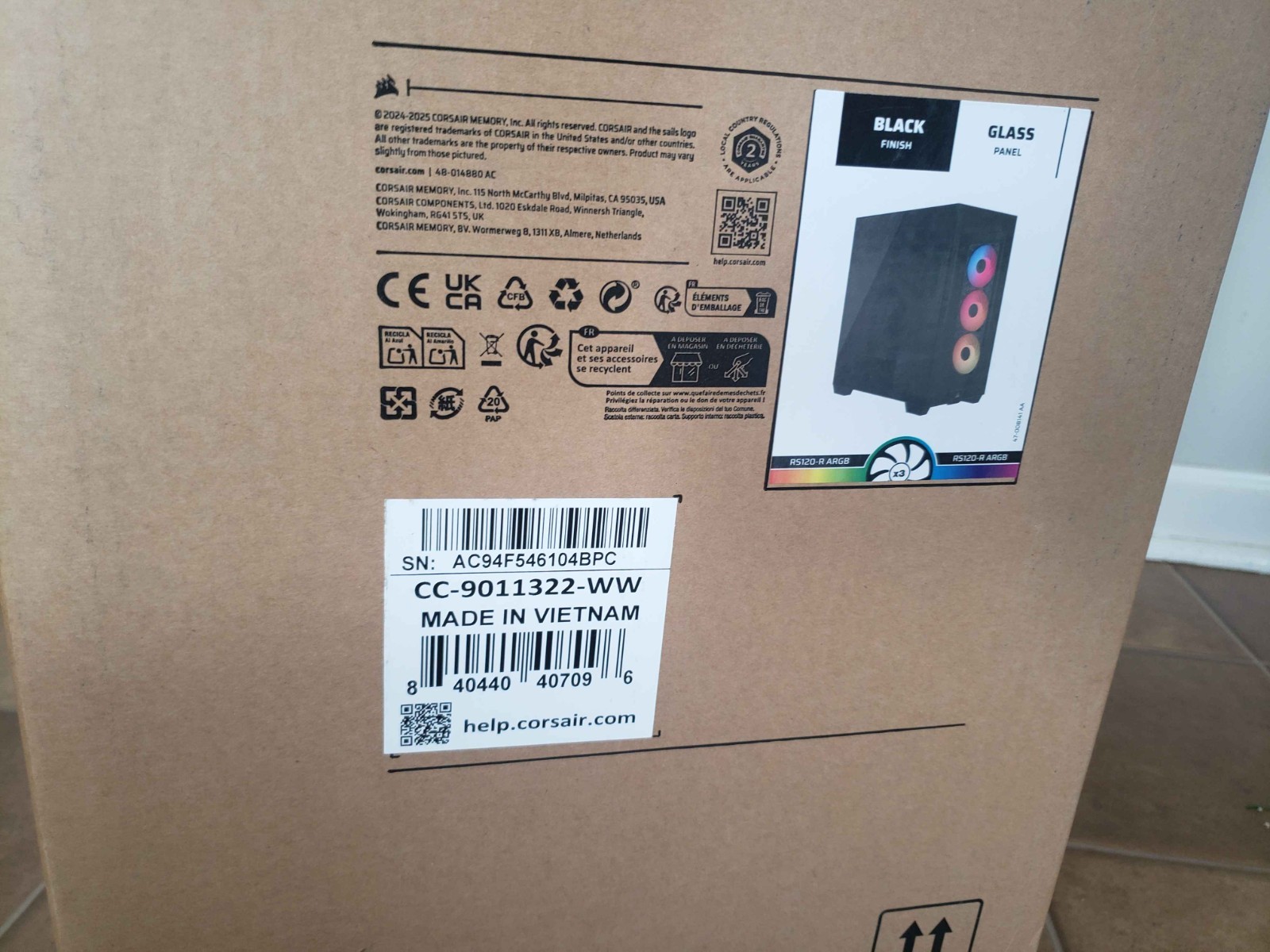 CORSAIR 3500X RS Reverse Fan ARGB Mid-Tower PC Case