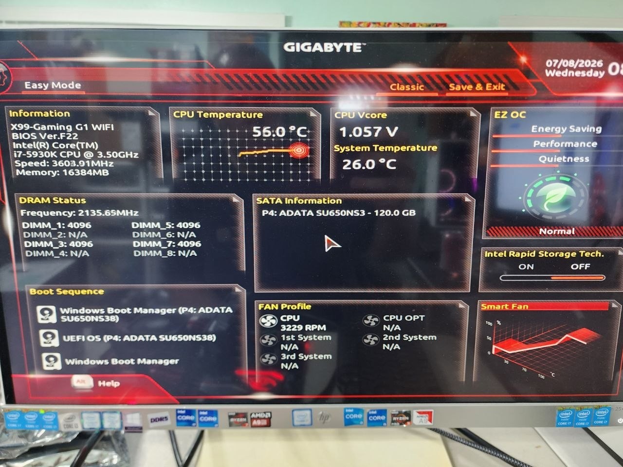 GIGABYTE X99 Gaming G1 WIFI Motherboard + 16GB DDR4 I7 5930K LPV026