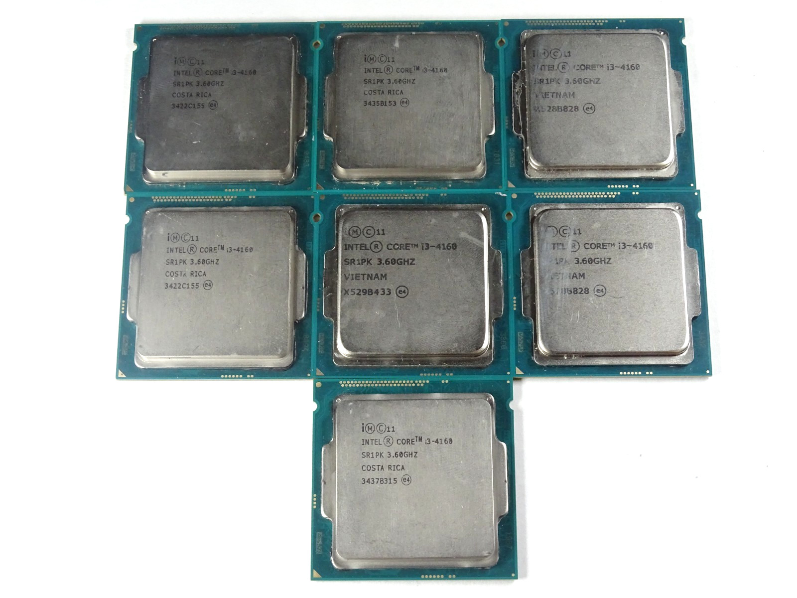Lot of 7 INTEL Core i3-4160 SR1PK 3.60 GHz 3 MB SmartCache 54W