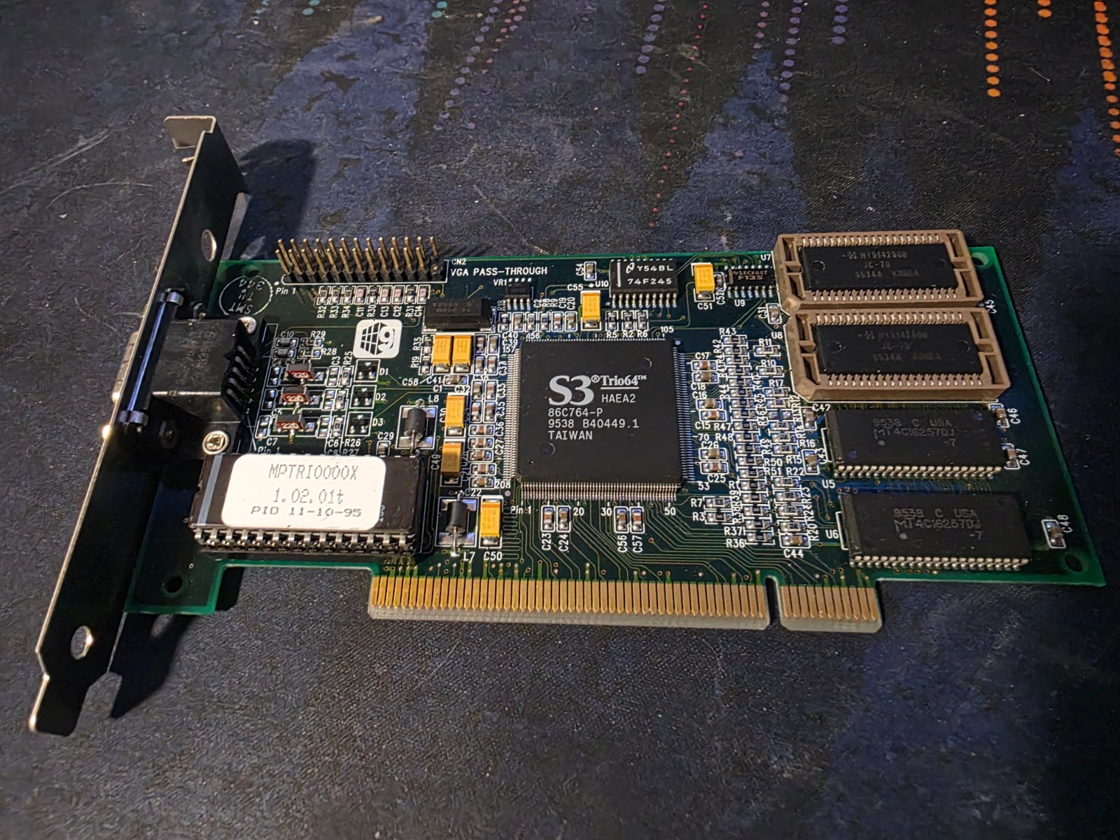 Number Nine S3 Trio64 2MB PCI Vintage Video Card PC00EPS0-2 Maxed RAM – Tested