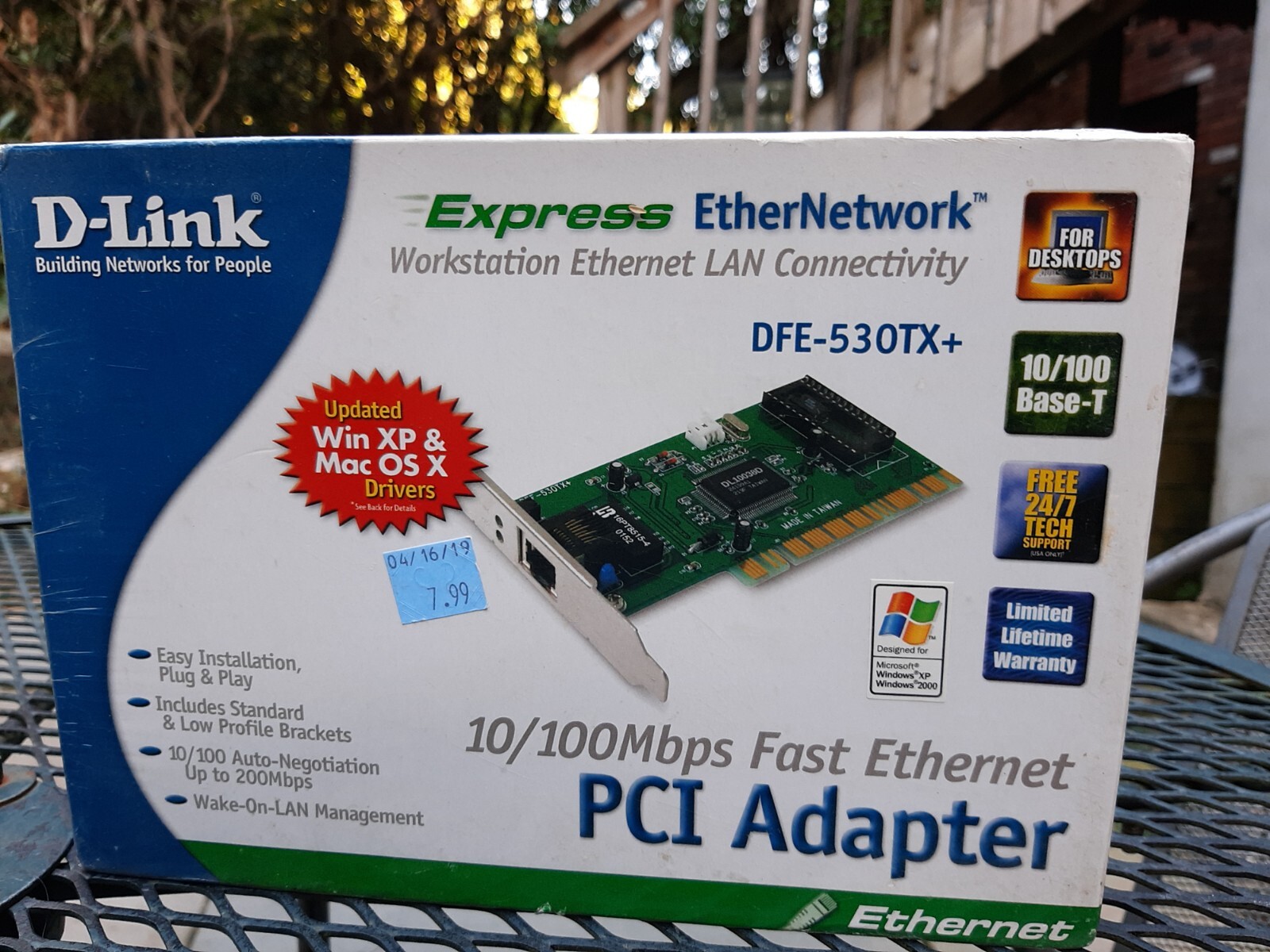 D-Link DFE-530TX+ 10/100Mbps Fast Ethernet PCI Adapter for PC Macintosh Win XP
